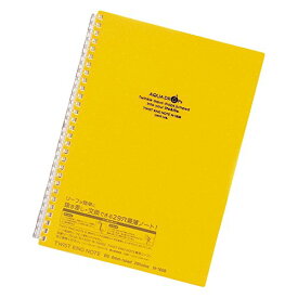 N-1608-5 AQUA DROPs　ツイストリング・ノート セミB5・S型 29穴 黄 リヒトラブ 4903419324995