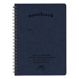 【送料無料】ライフ ノート A5 青 N190A ライフ 4990168050534（30セット）