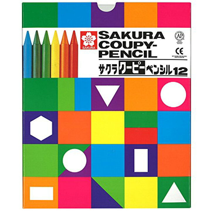 楽天市場】FY12K サクラクレパス クーピー ペンシル 12色（紙箱入り 