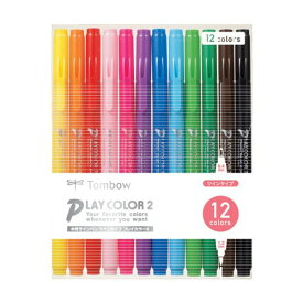 トンボ鉛筆 プレイカラー2 12色 GCB-011 トンボ鉛筆 4901991054514