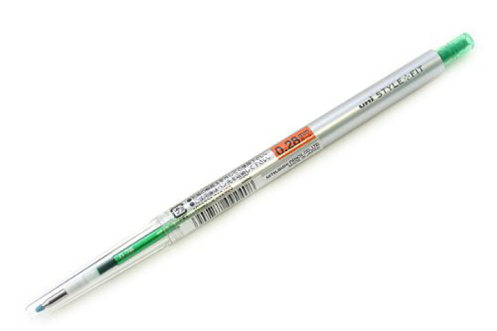 楽天市場 Uni ゲルインクボールペンノック式 スタイルフィット 0 28 グリーン 三菱鉛筆 オフィスジャパン
