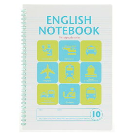 N523-02 B5ノート 英習字罫 10段 ブルー マルマン 4979093523023（30セット）