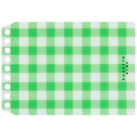 マルマン_ミニサイズ　くるっとリング表紙チェック柄緑FMR9PB-03/4979093999088（10セット）