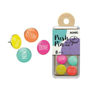 ソニック ピクパ・デコ画鋲ポップピン色込 PA-8450 ソニック 4970116044839(100セット)