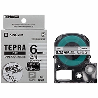 テプラ・プロ テープカートリッジ マットラベル 透明 6mm SB6T キングジム 4971660770090（120セット）