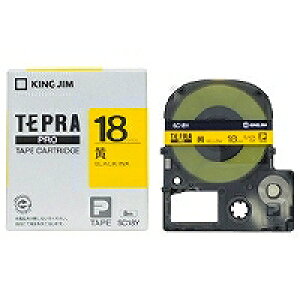 テプラ・プロ テープカートリッジ カラーラベルパステル 黄 18mm SC18Y キングジム 4971660764907(120セット)