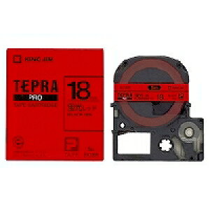 テプラ・プロ テープカートリッジ カラーラベル 蛍光 レッド 18mm SK18R キングジム 4971660767106（120セット）