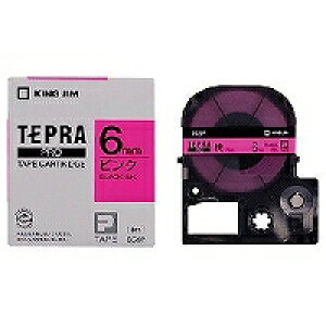 テプラ・プロ テープカートリッジ カラーラベルパステル ピンク 6mm SC6P キングジム 4971660760916(120セット)