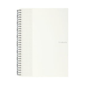 【送料無料】N-1674-0 LIHIT LAB. hirakuno ツイストノート セミB5 ホワイト N-1674-0 リヒトラブ 4903419331740（50セット）