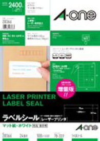 28366A4　エーワン ラベルシール レーザー 24面 100枚 28366（20セット）