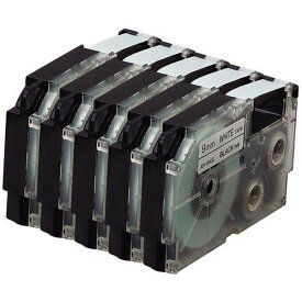 CASIO ネームランド ラベルライター テープ XR-9WE-5P-E 9mm カシオ計算機 4971850139584