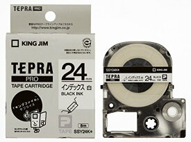テプラ・プロ テープカートリッジ インデックスラベル 24mm 白 SSY24K キングジム 4971660761159