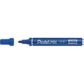 N50-CDアオ ぺんてるペンN50 (N50-CD) 1本 丸芯・中字（1．5mm） インク色：青 ぺんてる 4902506330734