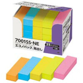 【送料無料】スリーエム ポストイット強粘着製品エコノパック ネオンカラー混色 50mm×15mm 90枚×25パッド 7001SS-NE ふせん 付箋 お得パック [ポストイット] 4548623087269（5セット）