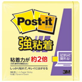 スリーエム ポストイット強粘着製品 ノート イエロー 75mm×75mm 90枚 654SS-RPY ふせん 付箋 [ポストイット] 4549395032341（240セット）