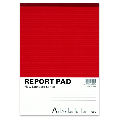 Ten 正規逆輸入品 positive report pad RE-050A B5 A ruled 5セット レポートパッド 最大75％オフ！ sets 2147345267687 lines five A罫10冊 プラス