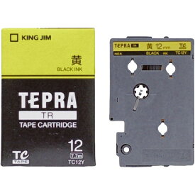 キングジム テプラTRテープ TC12Y 黄に黒文字 12mm 4971660751501