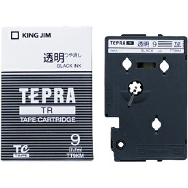 キングジム テプラTRテープ TT9KM 透明に黒文字 9mm 4971660752409（5セット）