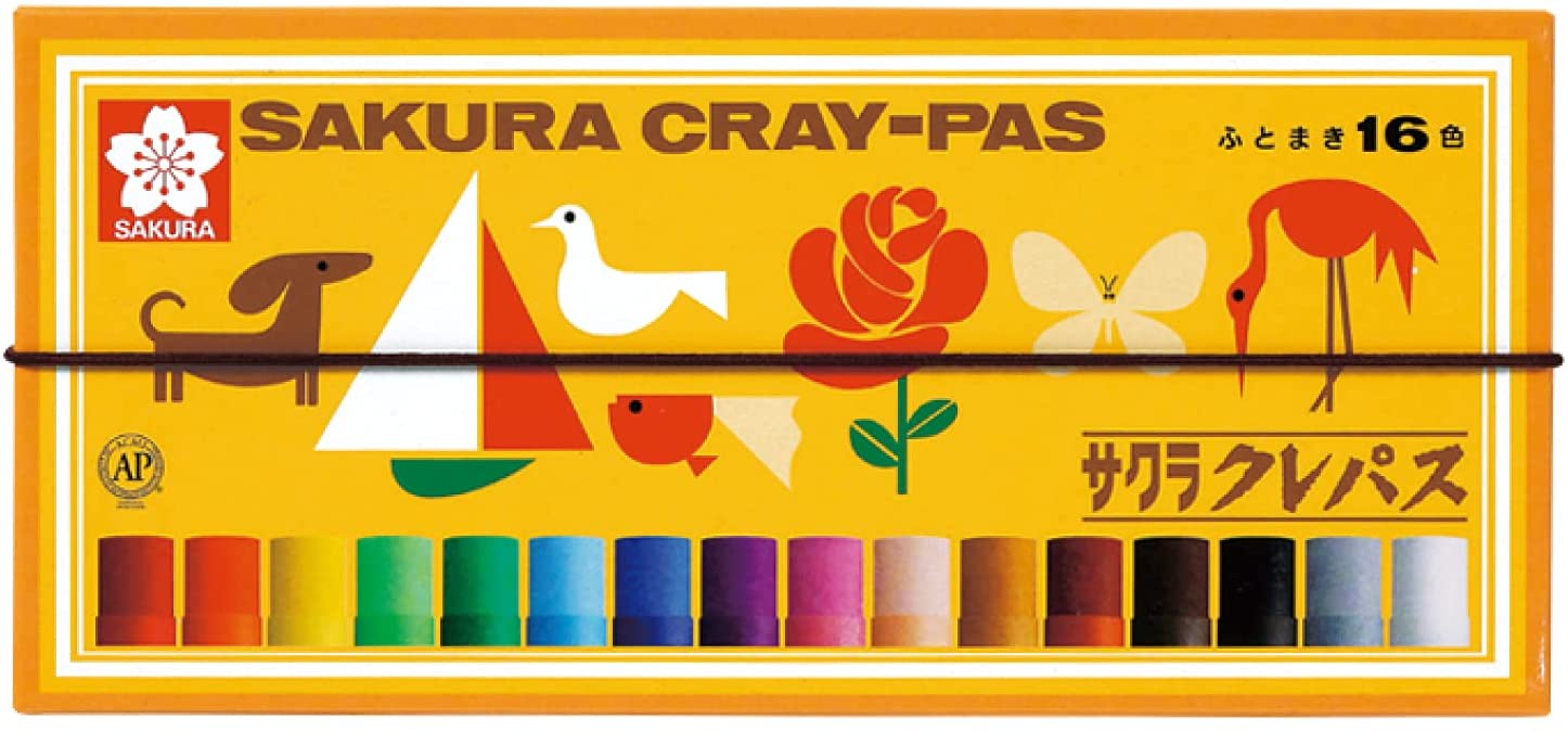 Sakura Cray-PAS 授与 太巻 16 color LP16R4901881142857 新品未使用 ゴムバンド付き 16色 4901881142857 サクラクレパス クレパス LP16R