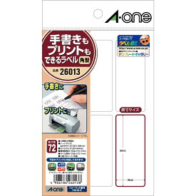 [ゆうパケット可/1個まで]スリーエム エーワン 手書きもプリントもできるラベル 角型6面 12シート 26013