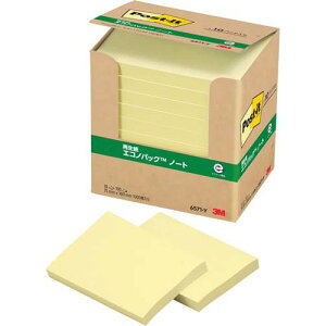スリーエム ポストイット通常粘着製品エコノパック ノート イエロー 75mm×100mm 100枚×10パッド 6571-Y ふせん 付箋 お得パック ポストイット】(10セット)