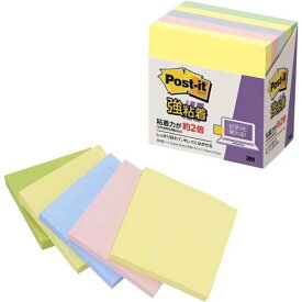 スリーエム ポストイット強粘着製品 ノート パステルカラー混色 75mm×75mm 90枚×5パッド 654-5SSAP ふせん 付箋 /4549395166503