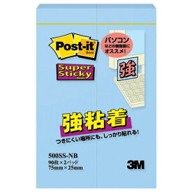 スリーエムジャパン Post-it強粘着75×25mm 500SS-NB ブルー 4549395032327
