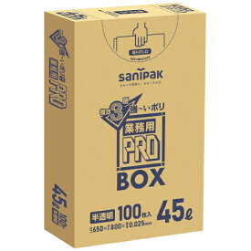 日本サニパック 3層ゴミ袋業務用PRO45L半透明 PA43 100枚 4902393627146