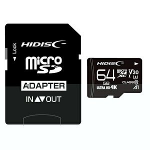 HIDISC microSDXCJ[h 64GB HDMCSDX64GCL10V30 4984279652039