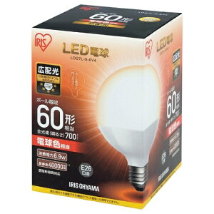 �A�C���X�I�[���} LED�d��60W E26�{�[�����d�� LDG7L-G-6V4 4967576300414