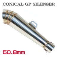 汎用 50.8 スリップオン マフラー コニカル GP サイレンサー φ50.8 ステンレス マフラー インナーバッフ…