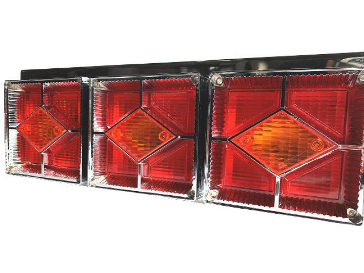 楽天市場】トラック テールランプ 3連テール 24V 角型 カミオンテール  