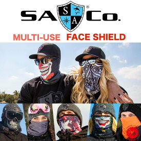 SA COMPANY / SAカンパニー 【 Multi Use Face Shield / マルチユーズ フェイスシールド 】SA Co フリースネックゲイタ—　フェイスマスク 飛沫感染・花粉・日焼け対策 フィッシング バイク、自転車、スノーボード ハーレー DRT （代引き不可 クリックポスト）