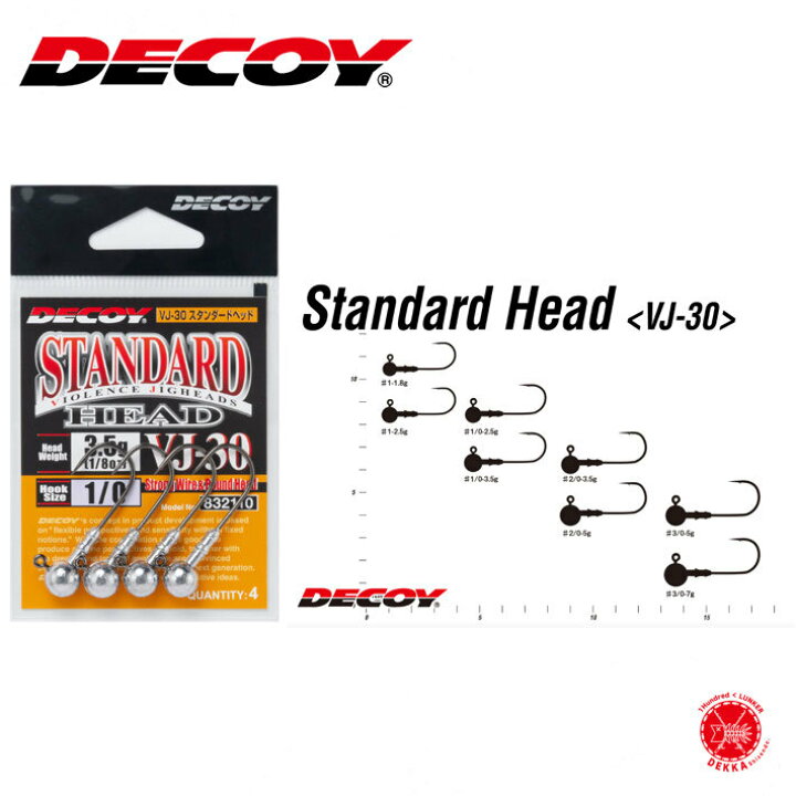 楽天市場 10 Off Decoy デコイ Standard Head Vj 30 スタンダードヘッド Vj 30 Jighead ジグヘッド アラバマリグ カツイチ 代引き不可商品 Dekka 自然堂 Shizendo