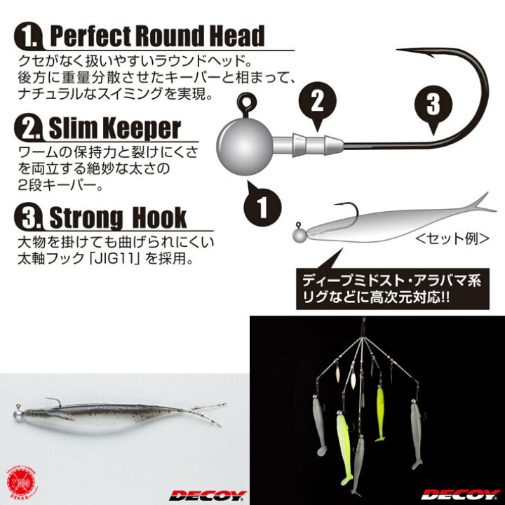 楽天市場 10 Off Decoy デコイ Standard Head Vj 30 スタンダードヘッド Vj 30 Jighead ジグヘッド アラバマリグ カツイチ 代引き不可商品 Dekka 自然堂 Shizendo