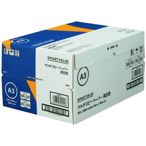 【法人配送限定】スマートバリュー コピーペーパー国産高白色 A3 1箱 5冊 2500枚 A273J コピー機(モノクロ),普通紙FAX(モノクロ),レーザープリンタ(モノクロ)に最適