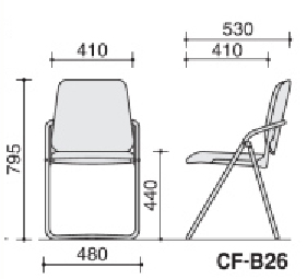 楽天市場】コクヨ 折りたたみパイプ椅子 ハイバック 肘なし CF-B26
