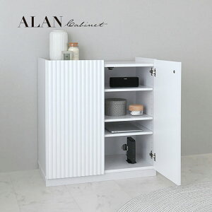 4FUL ALAN(�A����) �L���r�l�b�g(72cm��) ALN77-72C-WH W719×D390×H770mm �ړ��I6���t �R�[�h��1�����t ���q�l�g��