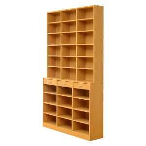 【 2022/12/23 AM 在庫潤沢 】 ハイタイプ本棚 120cm幅引き出し付き 収納力抜群 ナチュラル色 ETD-120--NA 1台 【 壁面収納 】 【 お客様組立商品 】 クラシア Classia