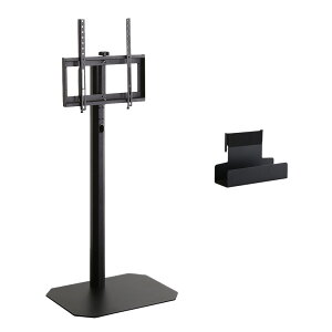 大人かわいいインテリア 八角壁寄せテレビスタンド ハイタイプ専用 ハードディスクホルダーセット OKOTG-H-SET--BK) 1台 ◆ブラック色 ◆32〜65インチ対応 ◆HDDホルダーやWiFiルーターを