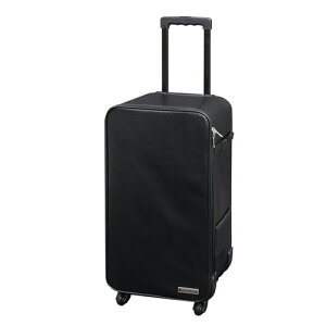 Bauhutte(R) コスプレスーツケース BCK-320-BK 外寸:約W335×D360×H680mm 内寸:約W300×D310×H590mm 容量:約63L 3~5日泊相当 縦長スリム形状 インナーポケット 固定用ゴムバンド 伸縮ハンドル サイドポケット