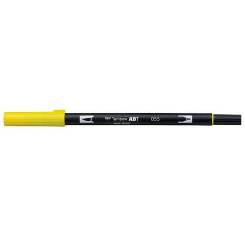 トンボ鉛筆 新しい到着 受賞店舗 デュアルブラッシュペンABT 055 Process Yellow プロセスイエロー