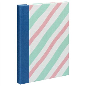 【ナカバヤシ】 テイスティ 2段ポケットアルバム ストライプ ア-PL-102D-B ブルー 【アルバム】 【ポケット台紙アルバム(固定式)】