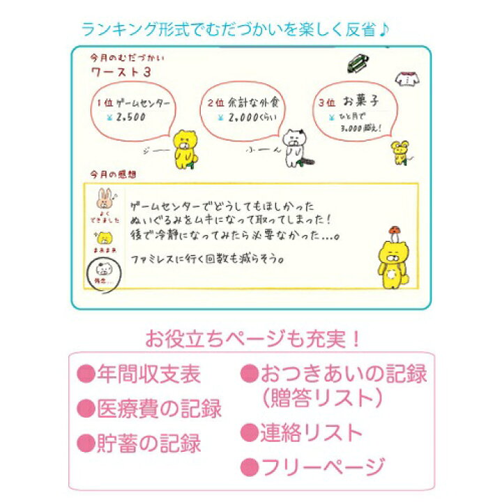 楽天市場 今井杏 Anne Imai むだづかいさんのシッカリかけいぼ 家計簿 A5サイズ くまいぬ家族 お小遣い劇場 Hk 71 Hk 72 お小遣い帳 メール便送料無料 オリエンタルベリー アルバムとママ雑貨の店オフィス31