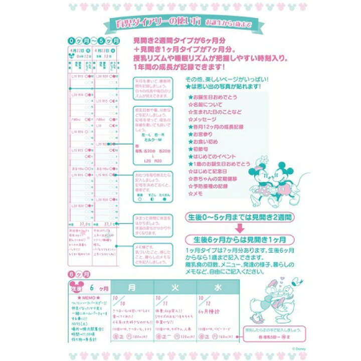 楽天市場 ディズニー ミッキー ミニー 育児ダイアリー B5サイズ S 出産祝い 育児記録 ベビーダイアリー 育児日記 エコー写真 メール便対応 サンスター文具 アルバムとママ雑貨の店オフィス31