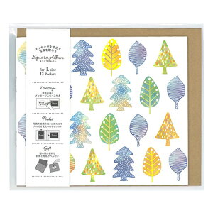 アルバム スクエアアルバム L判12枚収納 1冊・封筒付き ホワイト ア-SPL-120-W ナカバヤシ