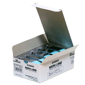 【J343387】【カシオ計算機】ラベルテープ XR-24WE 白に黒文字 24mm 5個【オフィス機器】