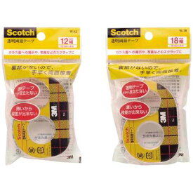 ＼300円オフクーポン配布中！／【J-464421】【スリーエムジャパン】スコッチ 両面テープ W-12 12mm×6m【テープ類】