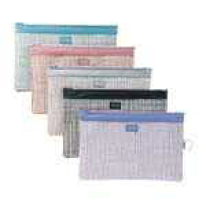 【J-535688】【LIHITLAB】メッシュケース F-245 B5 オフホワイト【薄型ケース】