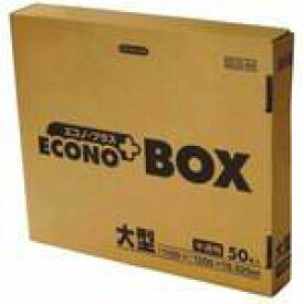 【J-198756】【日本サニパック】エコノプラスBOX E-04 半透明 150L 50枚【掃除用品】